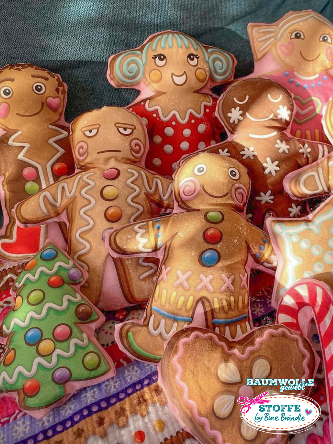 Lebkuchenmännchen groß weiß - Stoff Klassiker