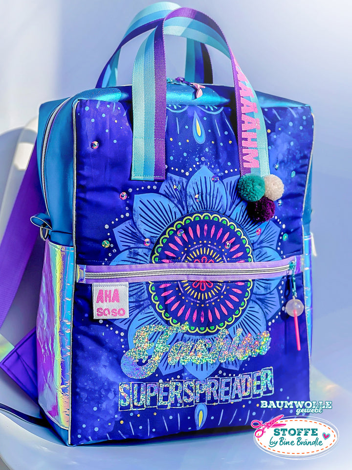 Mandalas dunkelblau - Stoff Klassiker