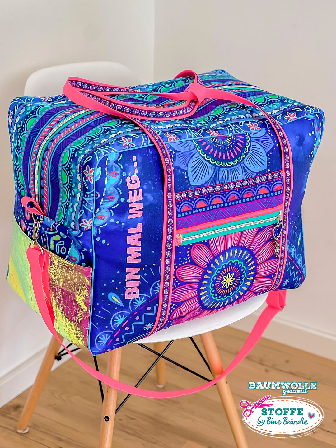 Mandalas dunkelblau - Stoff Klassiker