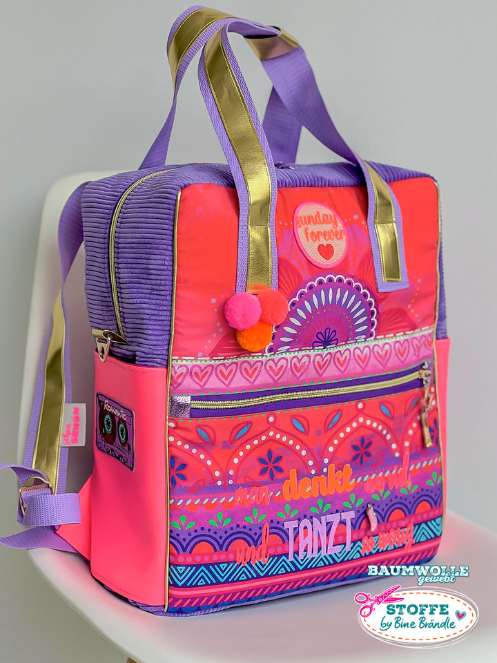 Mandala rot - Stoff Klassiker