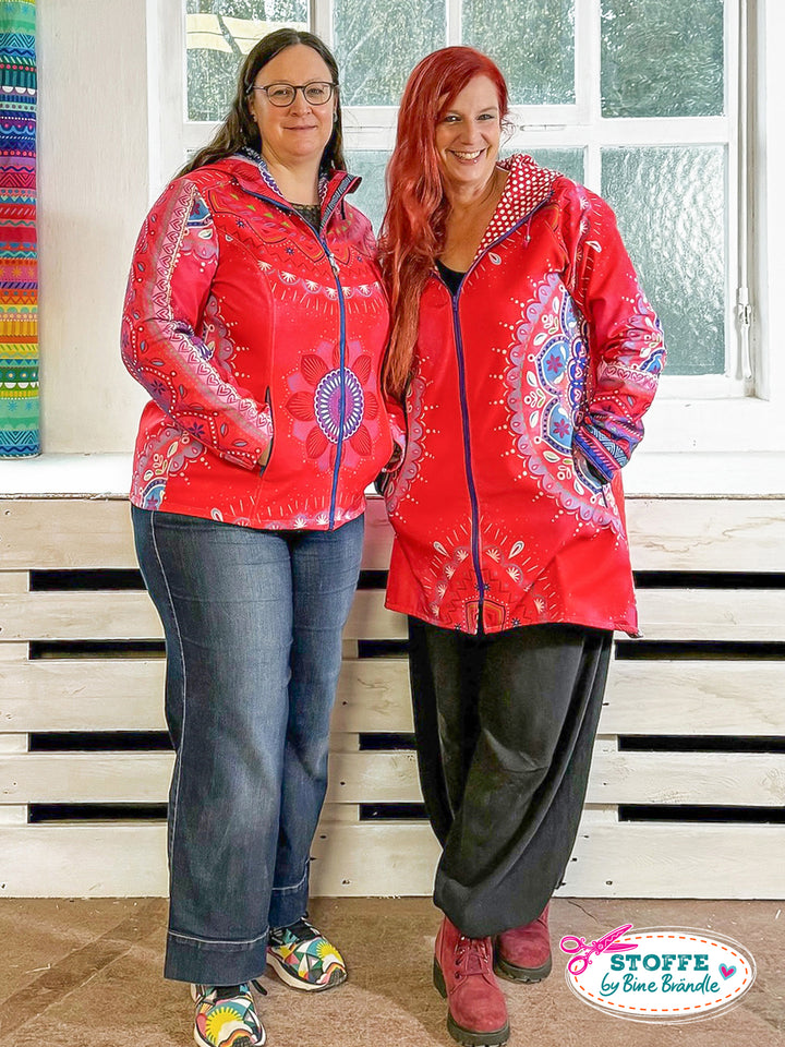 Mandala rot - Stoff Klassiker