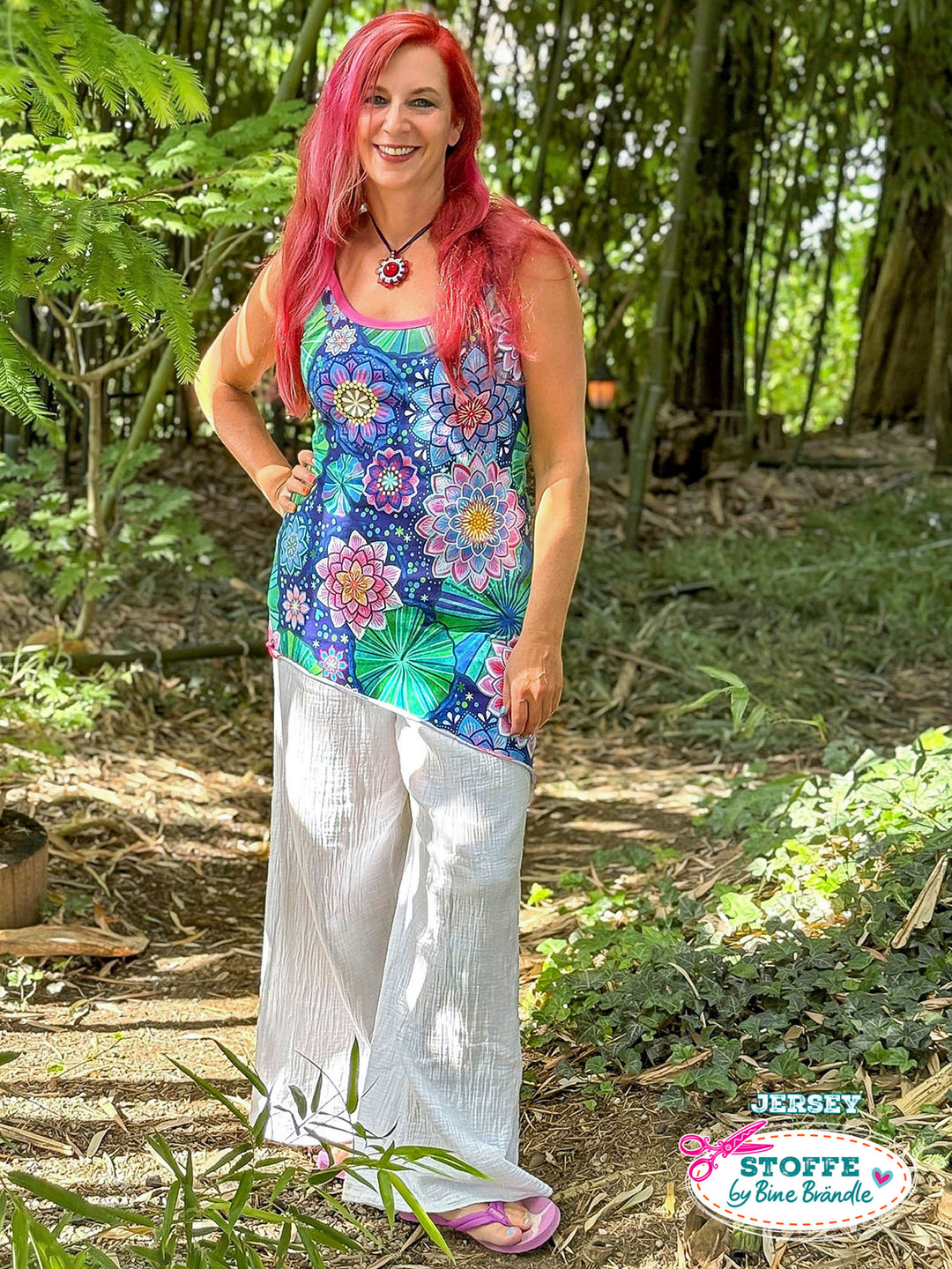 Seerosenstoff dunkelblau - Stoff Klassiker