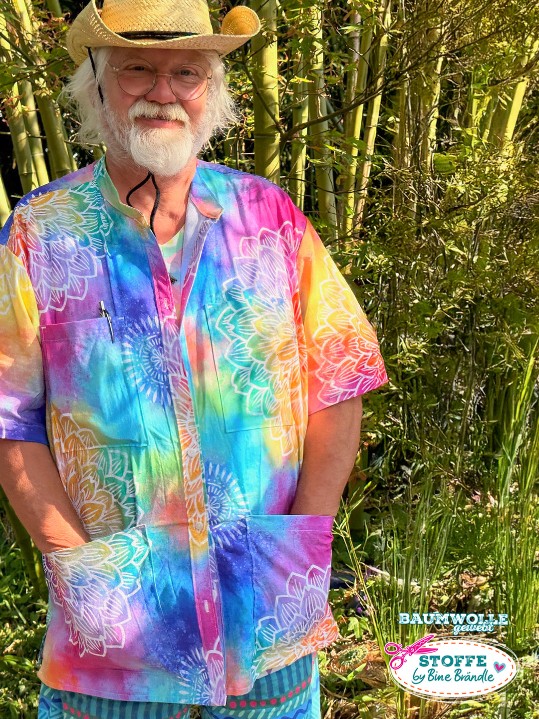 Wasserfarbe und Blume - Stoff Klassiker ACHTUNG - nur in 1 m Stücken -