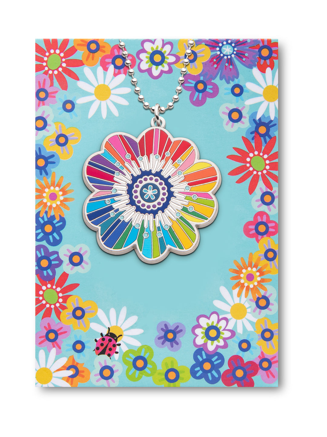 Halskette Blume Regenbogen