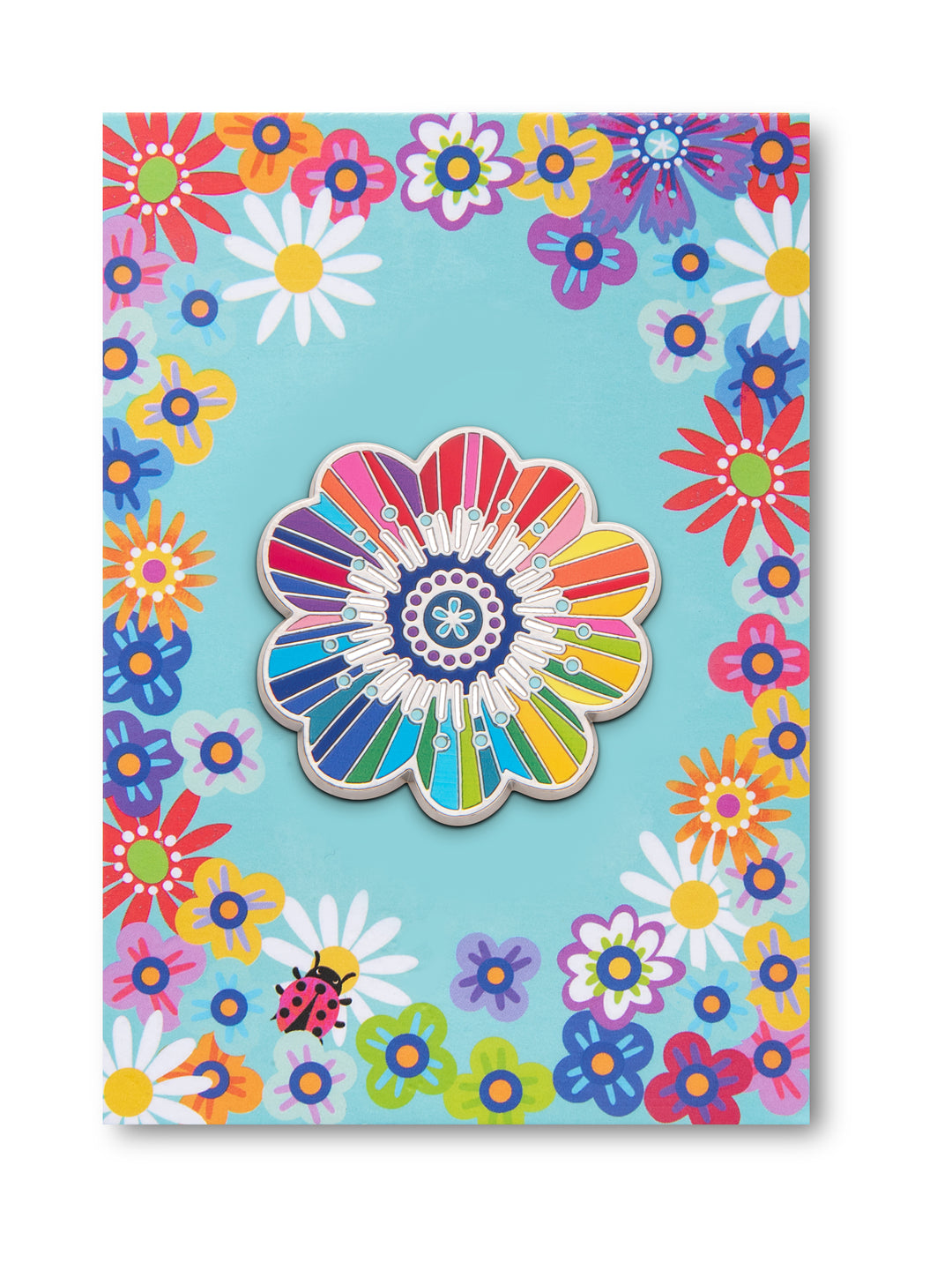 Pin Blume Regenbogen