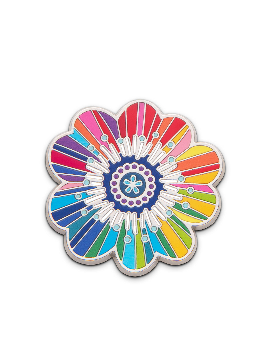 Pin Blume Regenbogen