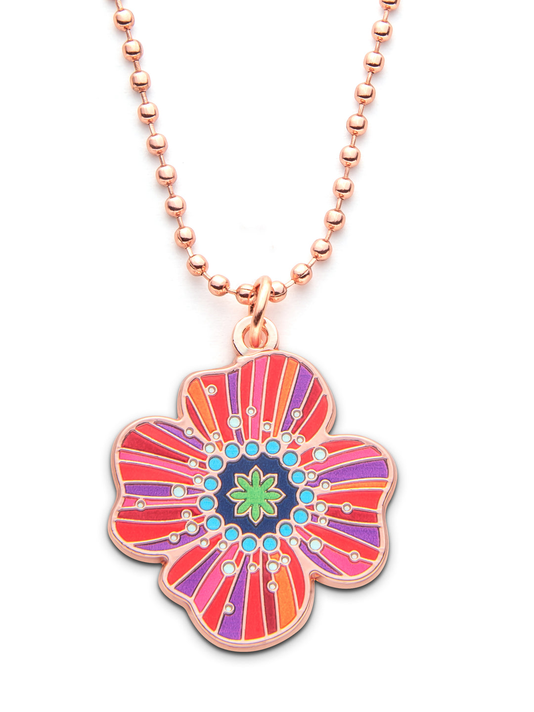 Halskette Mohn Blume