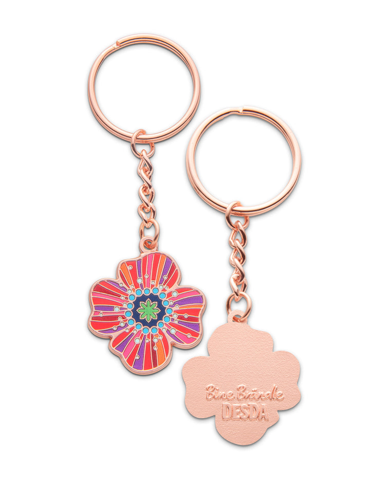 Schlüsselanhänger Mohn Blume