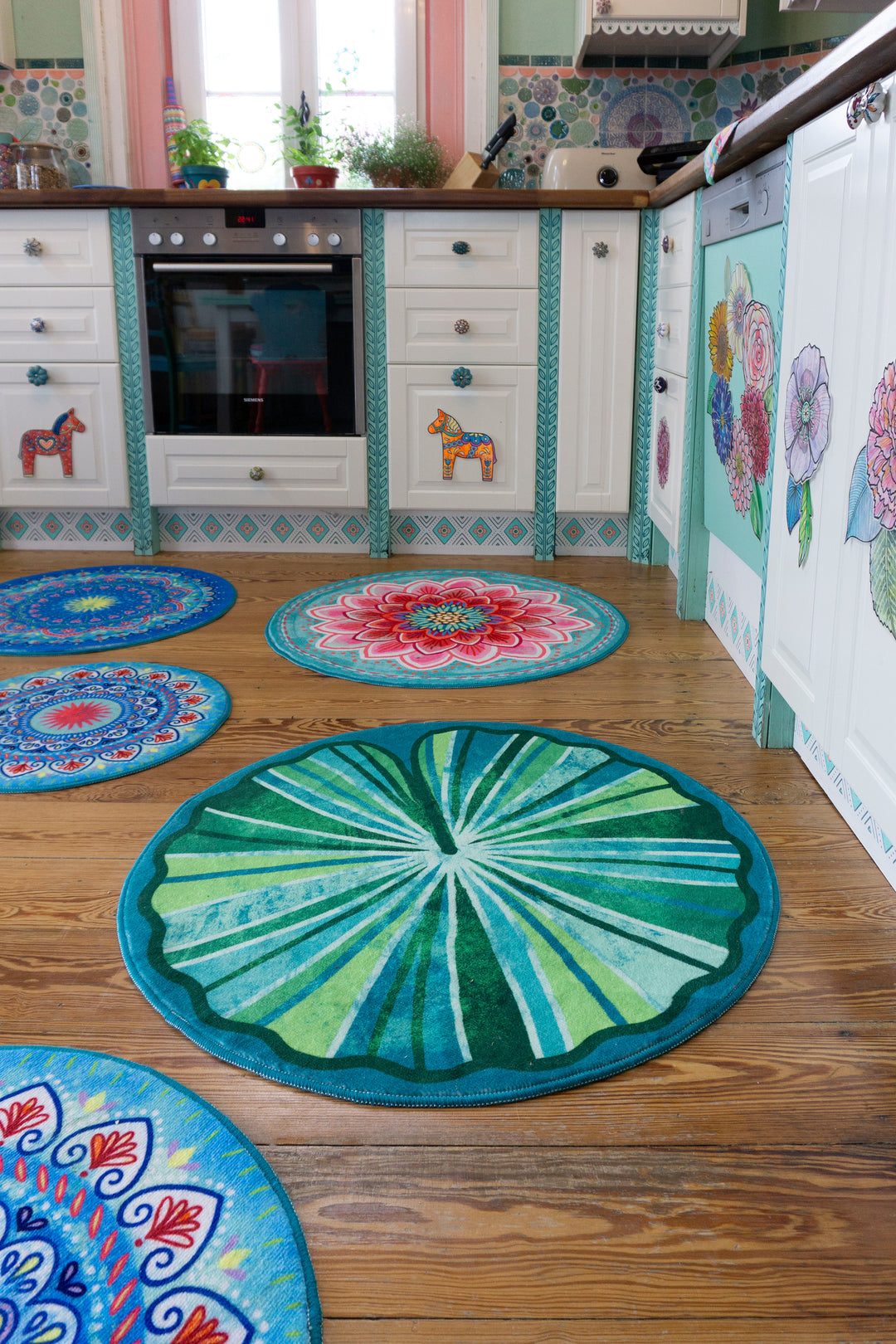 Teppich Rund - Seerosenblatt