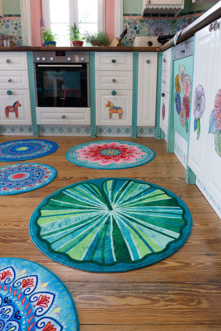 Teppich Rund - Seerosenblatt