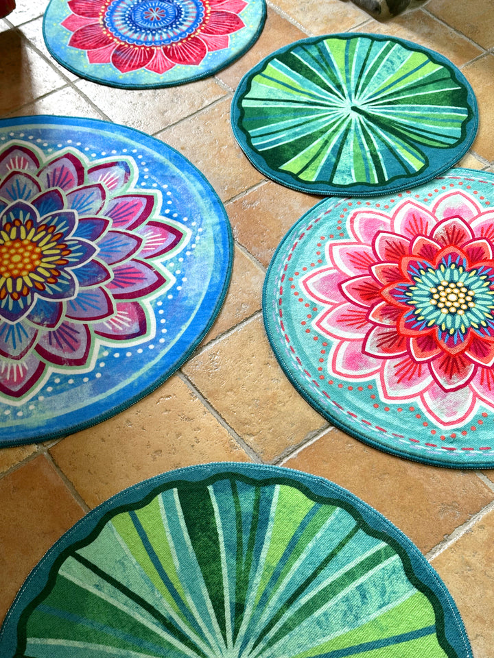 Teppich Rund - Seerosenblatt