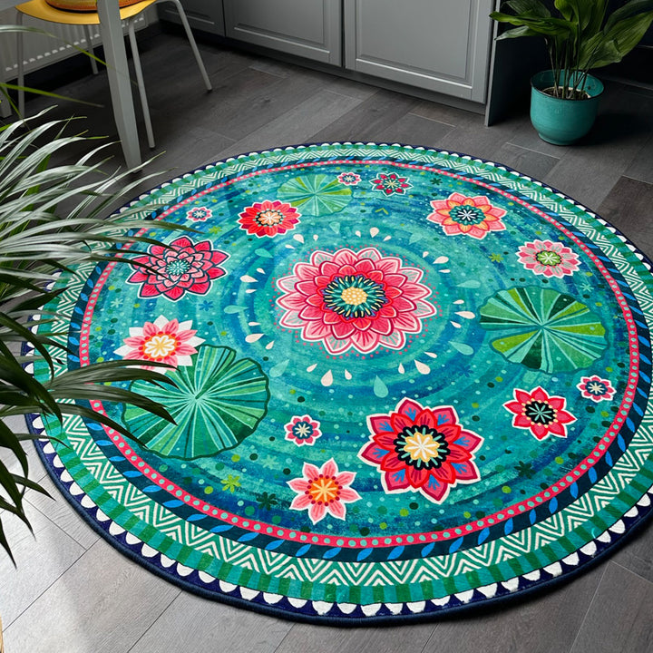 Teppich Rund - Seerosenteich