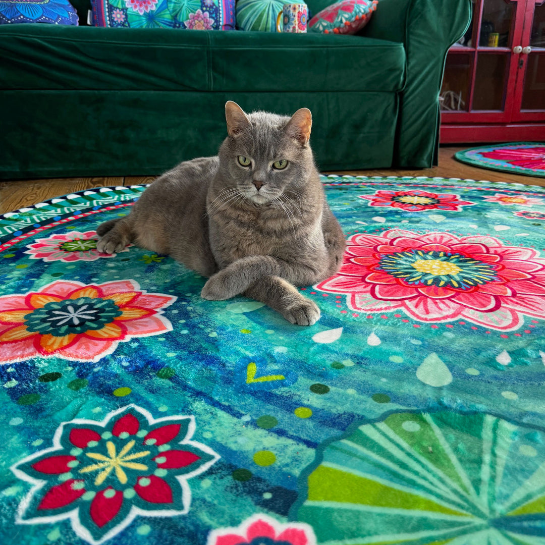 Teppich Rund - Seerosenteich