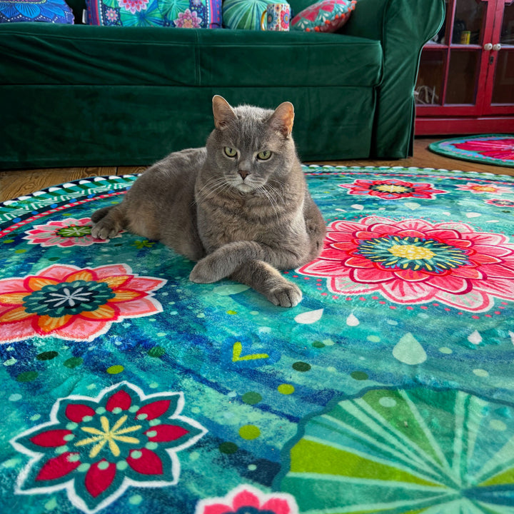 Teppich Rund - Seerosenteich