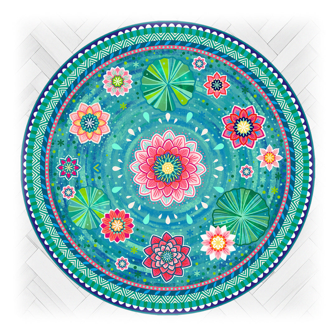 Teppich Rund - Seerosenteich