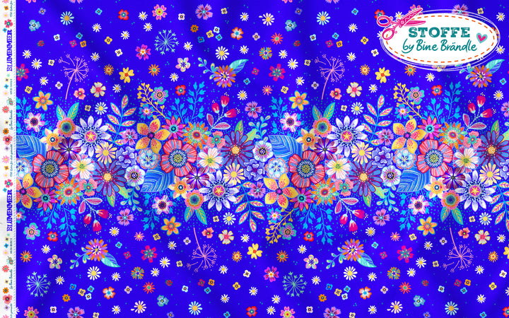 Blumenmeer Dunkelblau – Stoff