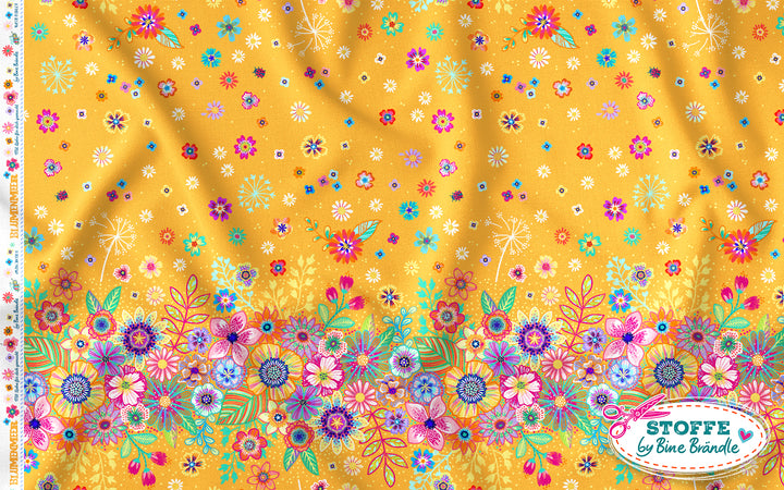 Blumenmeer gelb - Stoff Klassiker