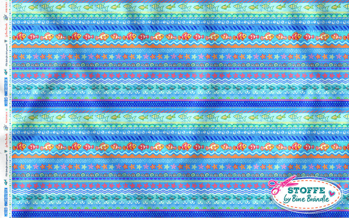 Meeres Multistereifen - Stoff Klassiker