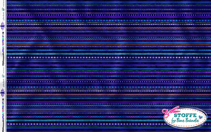 Mitternachts Multistreifen - Stoff Klassiker
