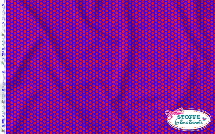 Kleine Punkte dunkelblau rot - Stoff Klassiker