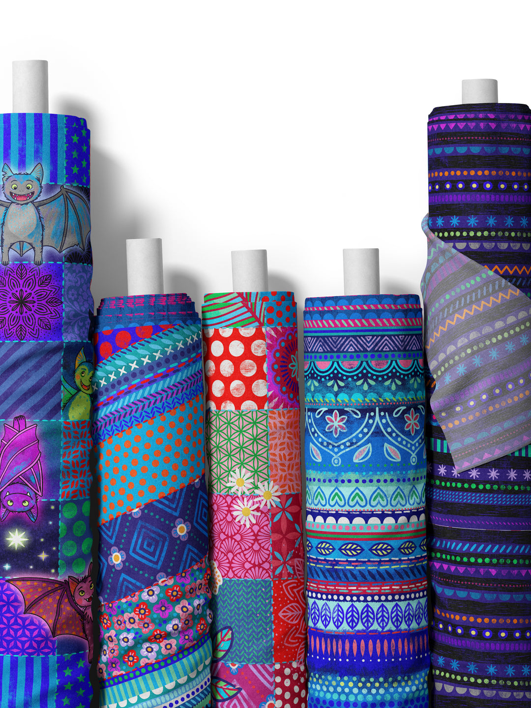 Mitternachts Multistreifen - Stoff Klassiker