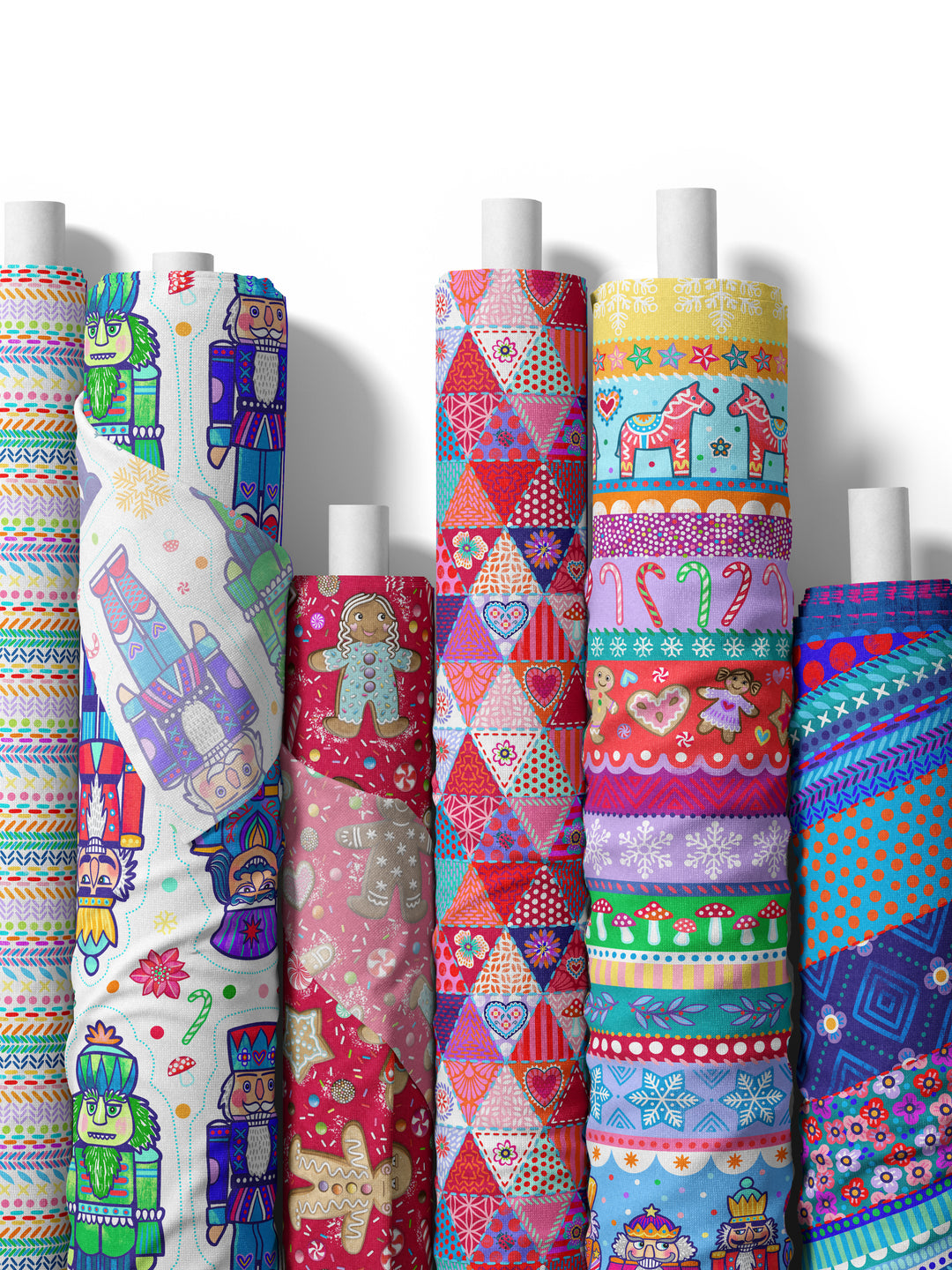 Lebkuchenmännchen klein rot - Stoff Klassiker