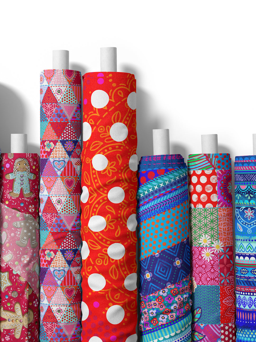 Fliegenpilzpunkte groß - Stoff Klassiker - 2 Meter