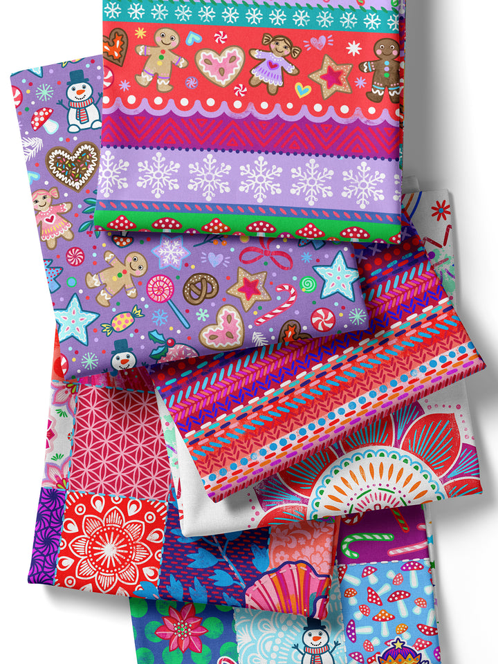 Weihnachts-Multistreifen - Stoff Klassiker