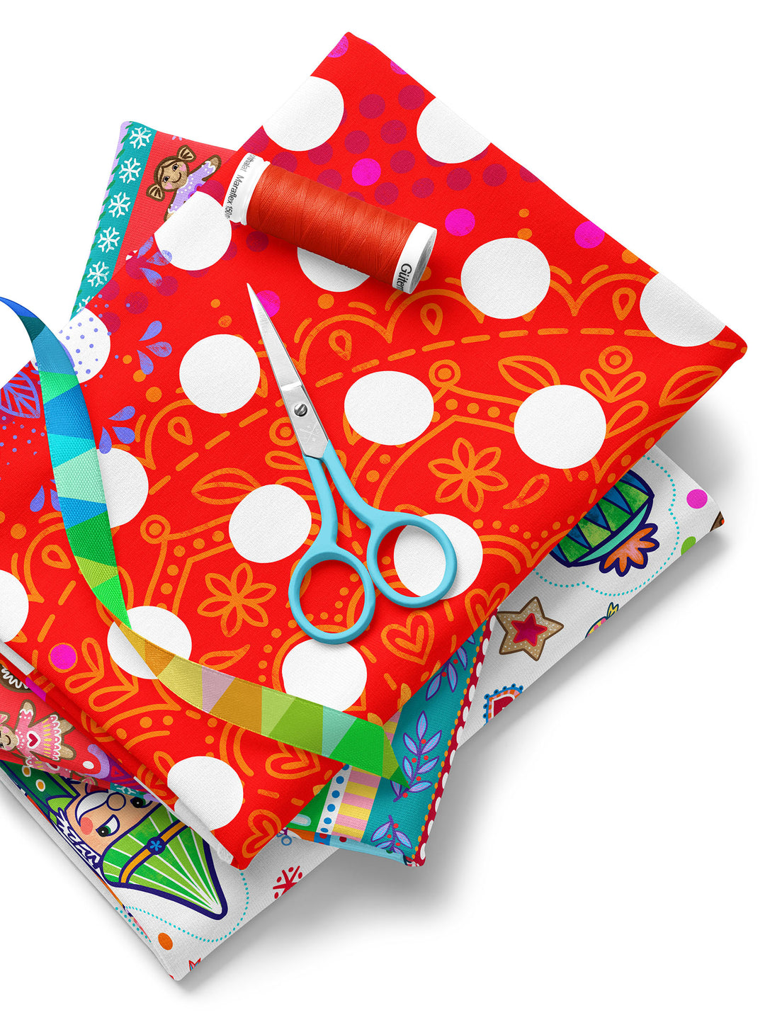 Fliegenpilzpunkte groß - Stoff Klassiker - 2 Meter