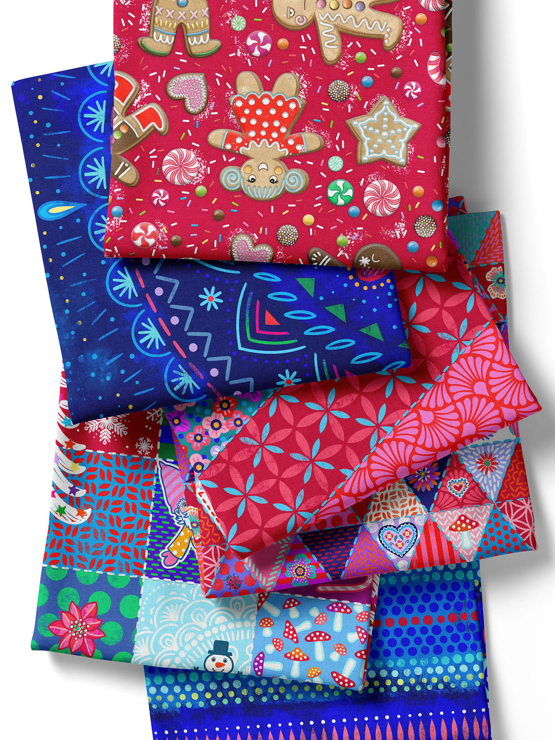 Lebkuchenmännchen klein rot - Stoff Klassiker