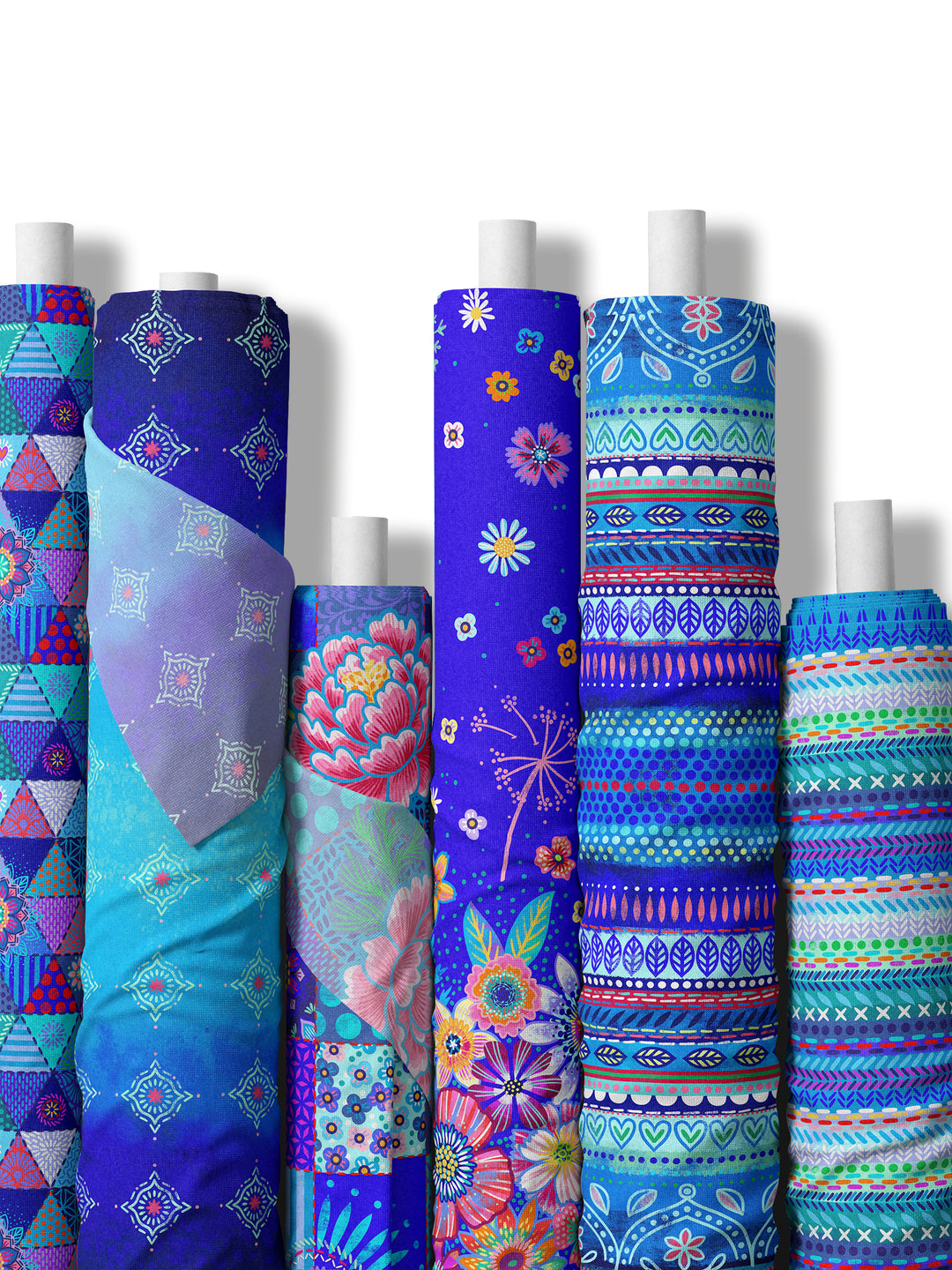 Boho-Träume blau - Stoff Klassiker