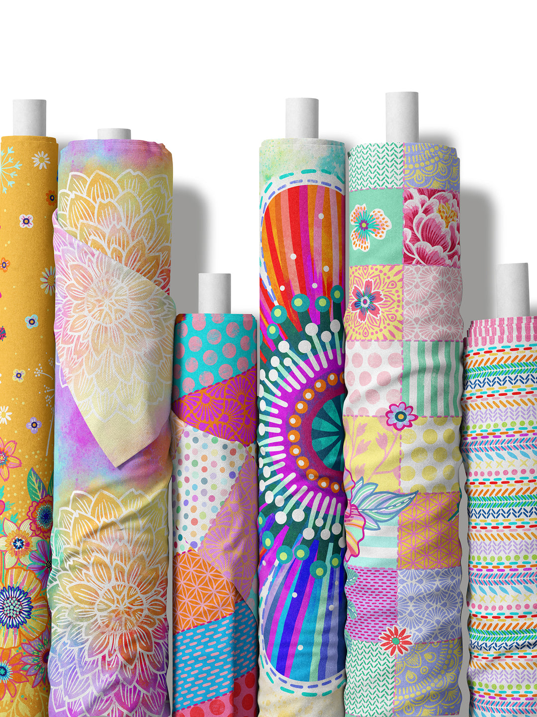 Blumenmeer gelb - Stoff Klassiker