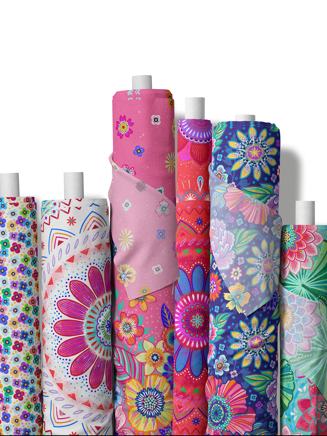 Mandala rot - Stoff Klassiker