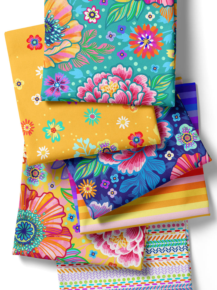 Blumenmeer gelb - Stoff Klassiker