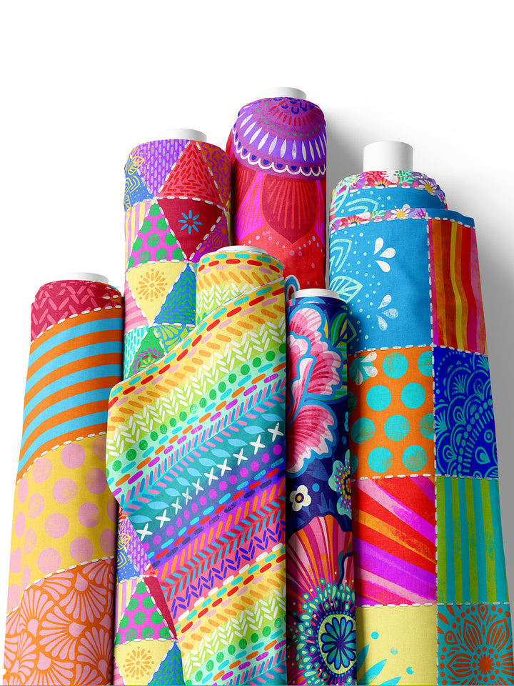 Mandala rot - Stoff Klassiker