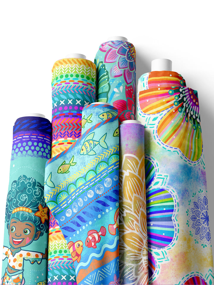 Meeres Multistereifen - Stoff Klassiker