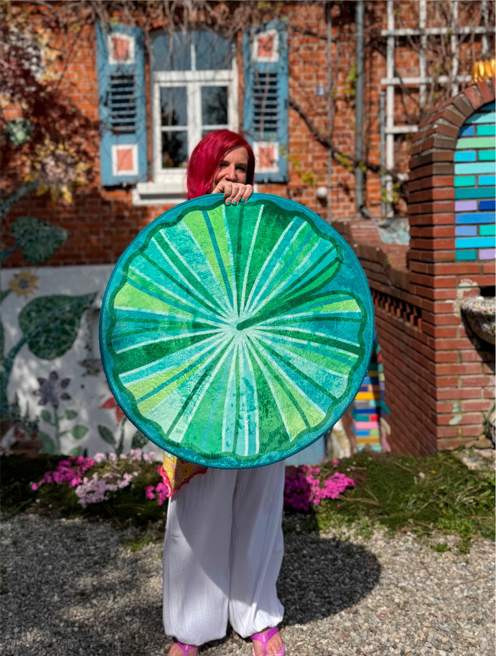 Teppich Rund - Seerosenblatt