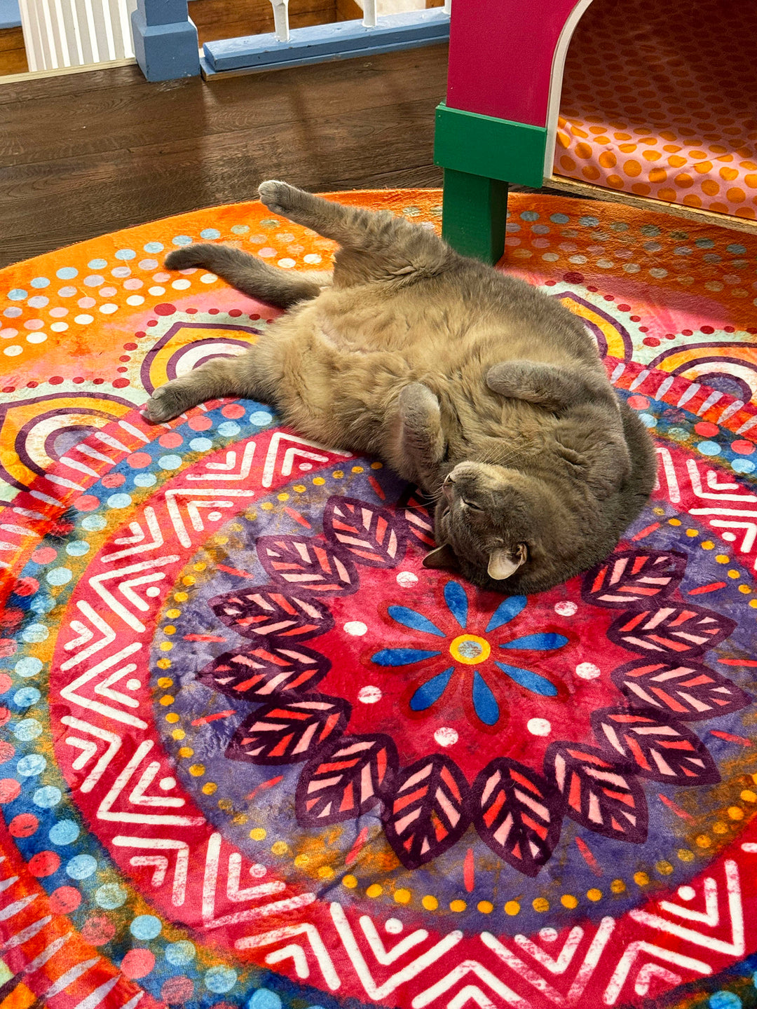 Teppich Rund - Mandala Orange