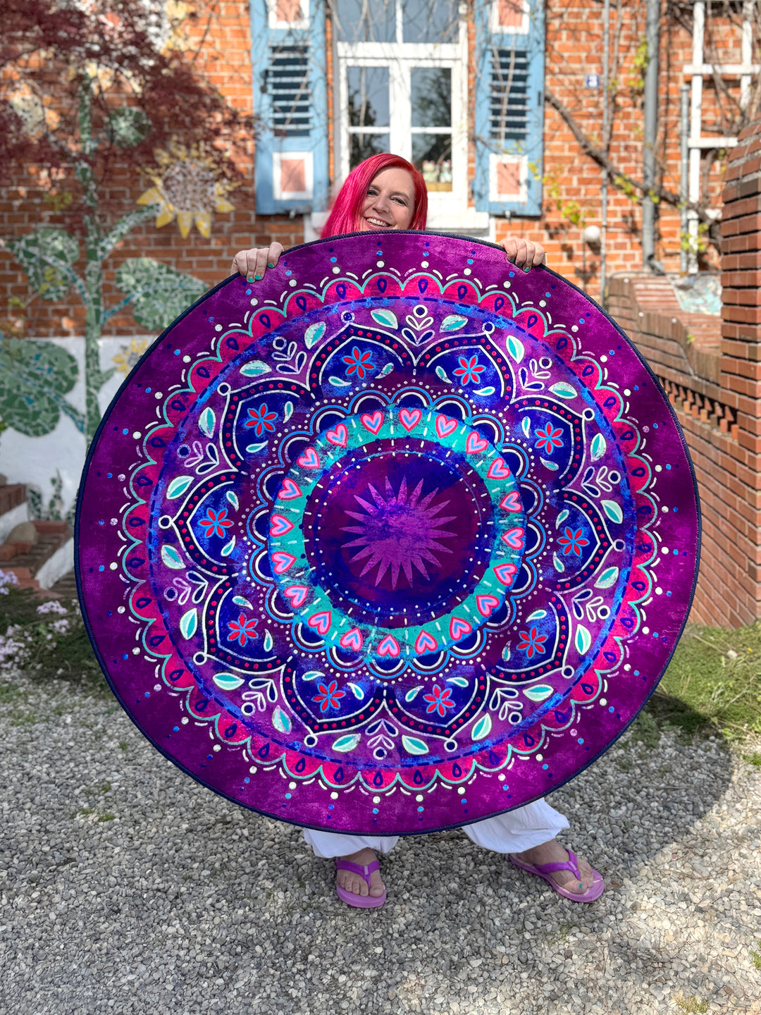 Teppich Rund - Mandala Violett