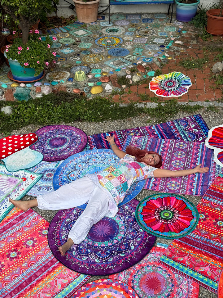 Teppich Rund - Mandala Violett