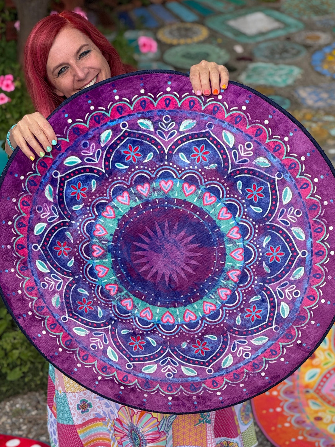 Teppich Rund - Mandala Violett