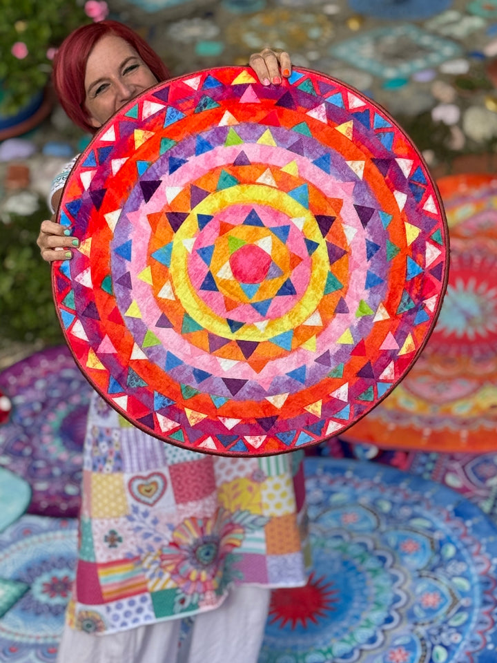 Teppich Rund - Mosaik Pink