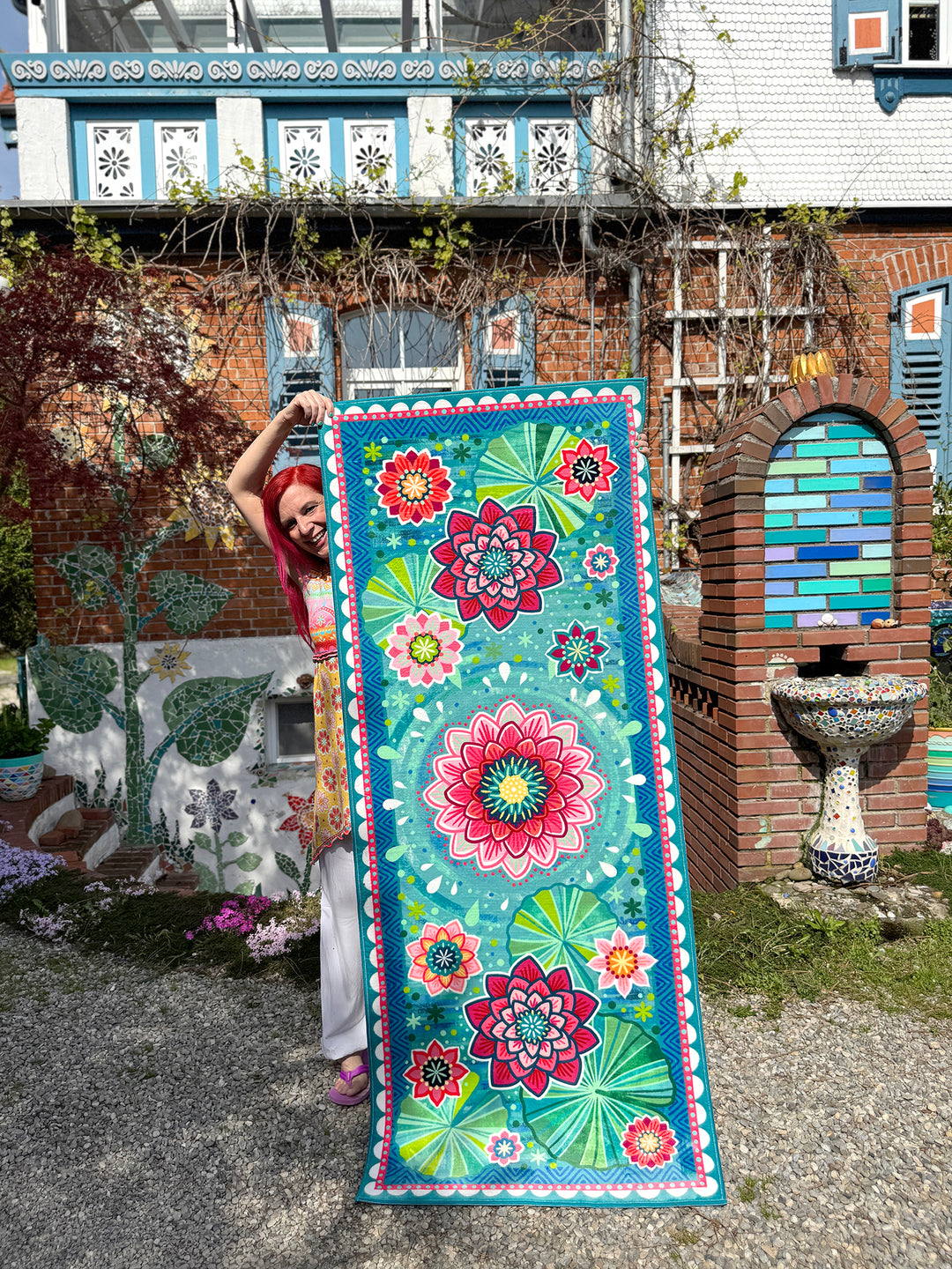 Teppich Läufer - Seerosenteich