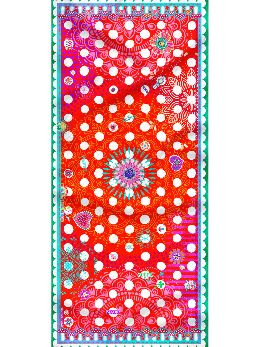 Tuch Glückspilzpunkte gemustert