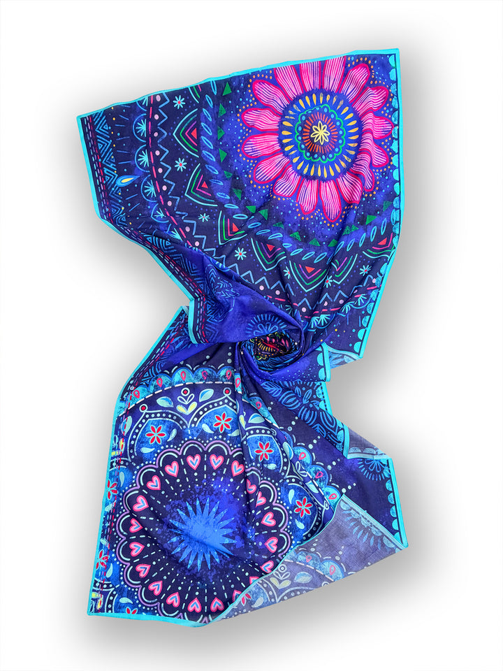 Tuch Mandala dunkelblau