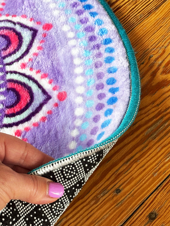 Teppich Rund - Mandala Pastellila