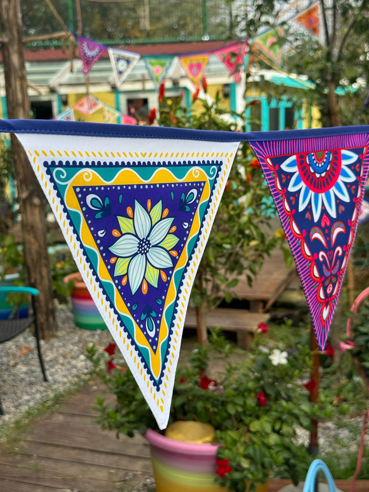 WIMPELGIRLANDE BLÜTEN