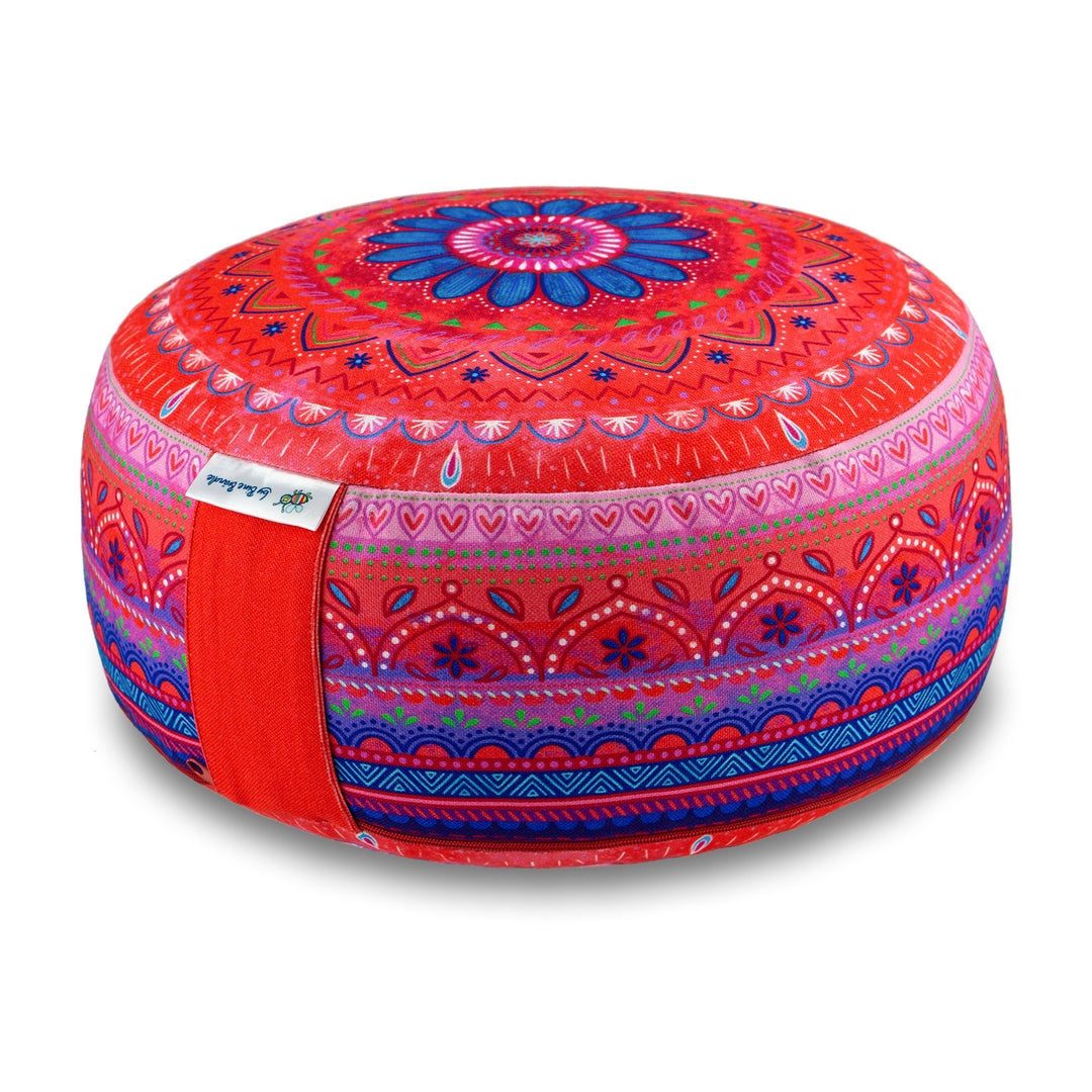 Yogakissen – Mandala rotes Glück