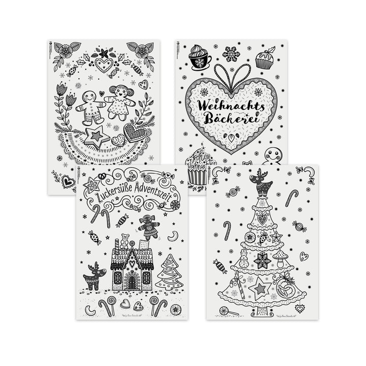 XXL-VORLAGEN FÜR FENSTERBILDER - Zuckersüße Adventszeit