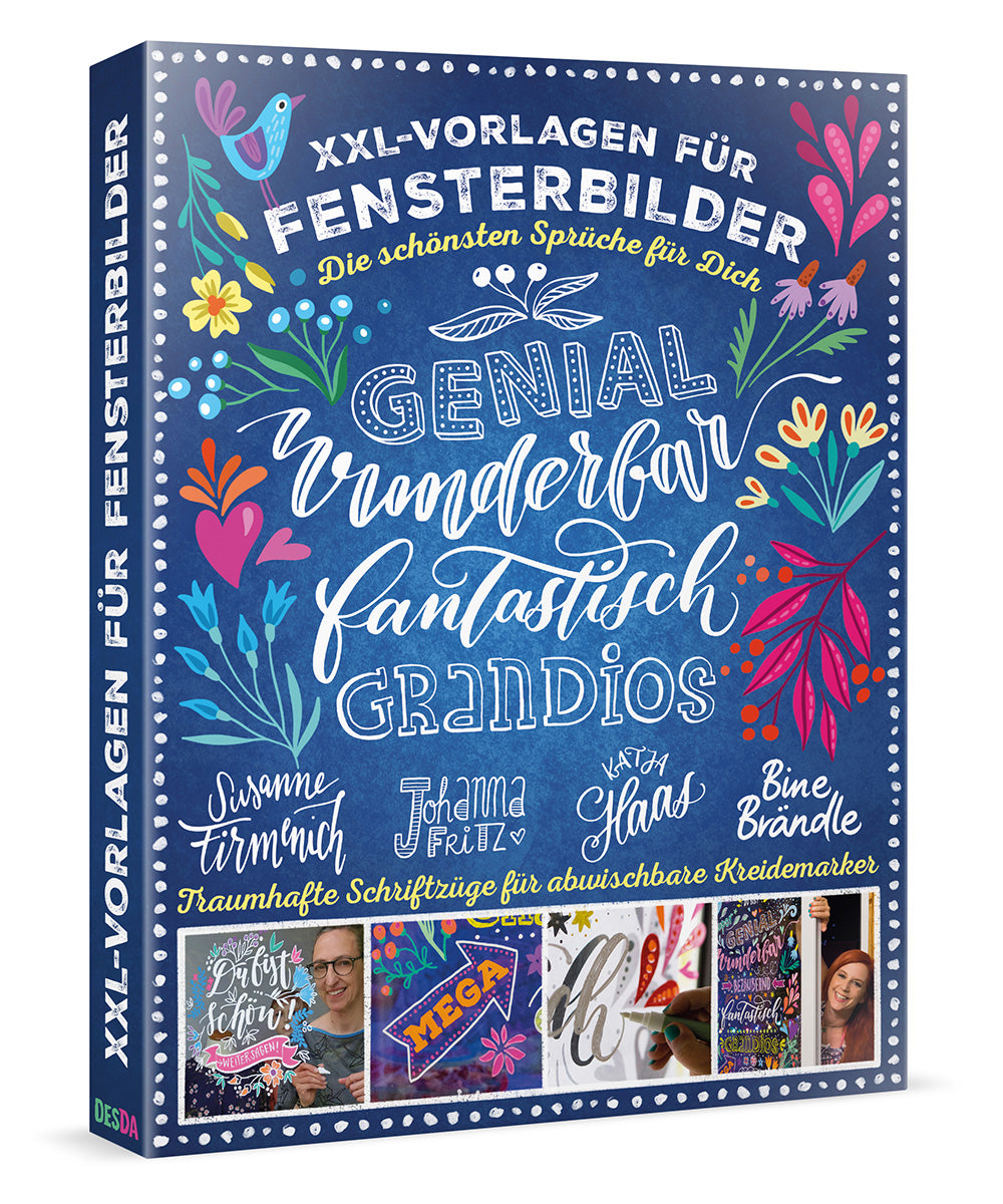 "XXL Vorlagen für Fensterbilder Die schönsten Sprüche für Dich" Vorderseite